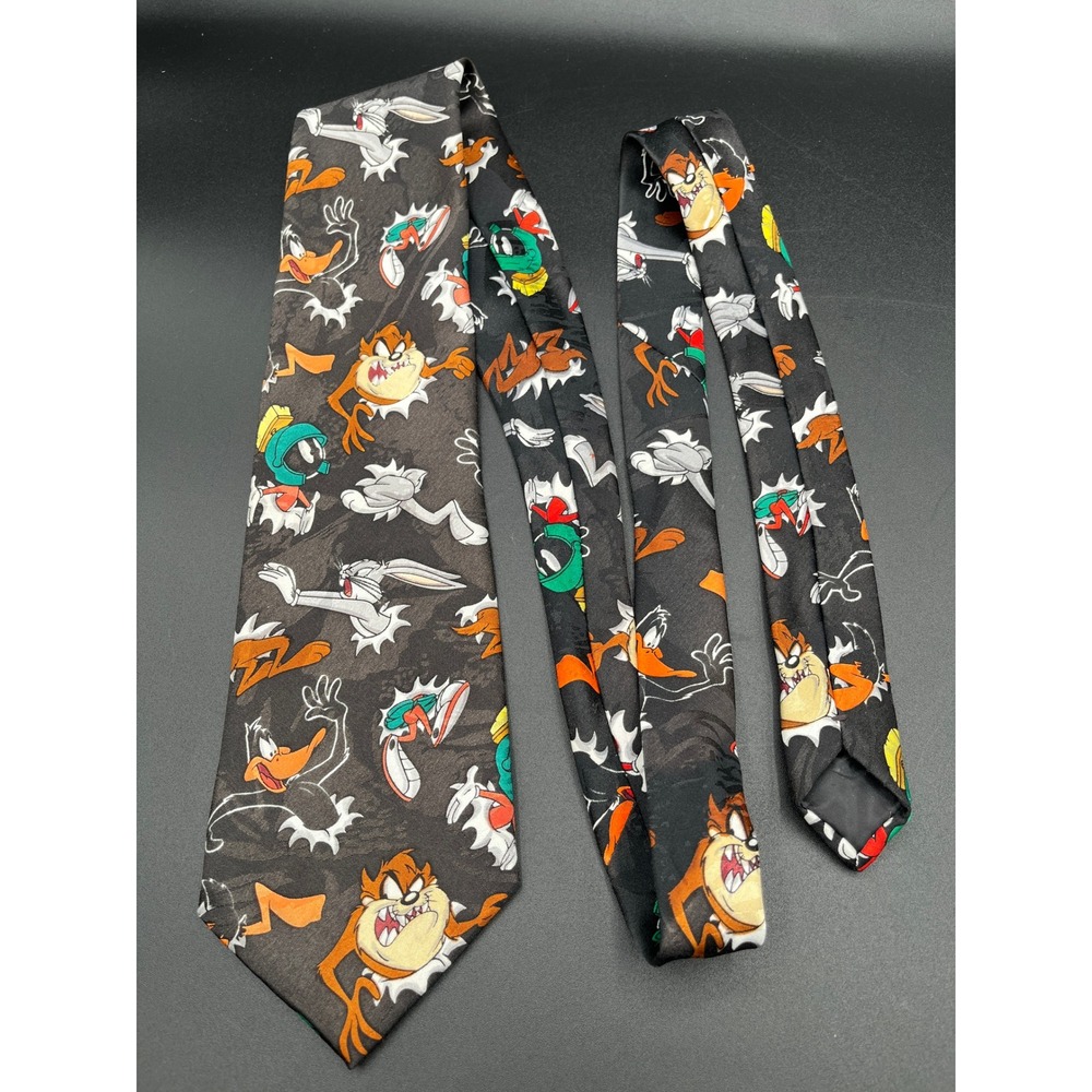 Looney Tunes Mania 1994 Mens Neck Tie Bugs Bunny Daffy Taz Marvin the Martian